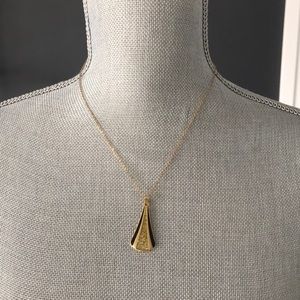 Vintage Art Deco Gold and Black Necklace